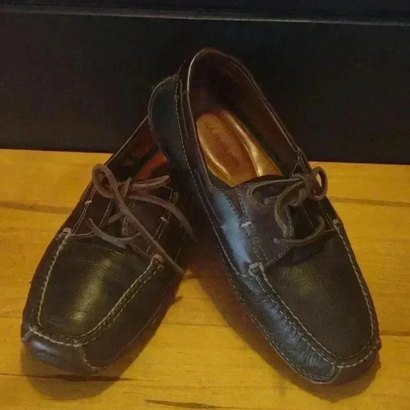 HS Trask Men Leather Driving Moc Loafers‎ Shoe size 8M - Picture 1 of 10